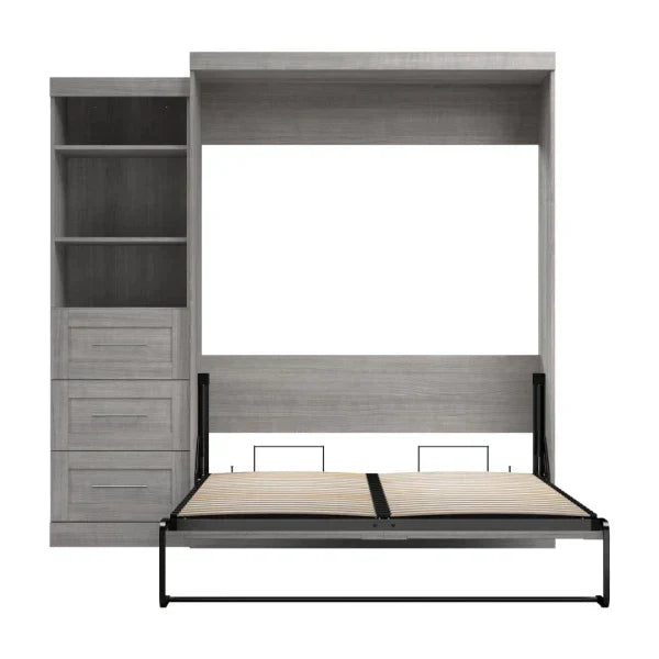 26869-000071-bestar-pur-queen-murphy-bed-and-shelving-unit-with-drawers-90w-in-platinum-gray-8_753926f1-fcbd-4ba6-bded-4dc7b7d99b62