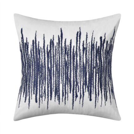 Dalton Navy Square Decorative Throw Pillow 18" x 18"