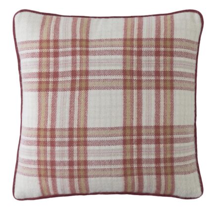 Laura Ashley Padbury Check 45cm x 45cm Filled Cushion Russet
